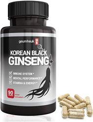 GeumHeuk Korean Black Ginseng Capsules 1000mg (90 caps) Ginseng Pills