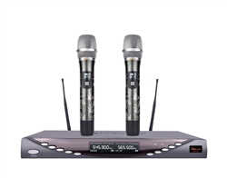 IDOLmain Professional Dual Wireless Microphones UHF-X1D Anti Feedback Control