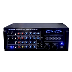 IMPro PMA-1200 Karaoke Mixing Amplifier 1200 Watts w Bluetooth + Optical Input