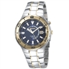 Seiko Men's SKA442 Stainless Steel Kinetic with Blue Dial Watch
