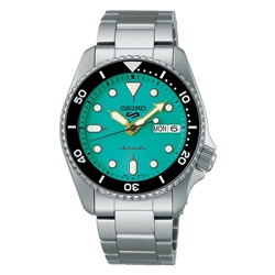 SEIKO SRPK33 Steel Case Teal Dial 38mm Automatic Watch