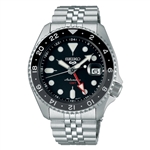 Seiko 5 Sports 42.5mm Black Dial Stainless Steel Men's Watch SSK001