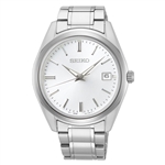 Seiko Essentials Silver Dial Stainless Steel Bracelet Men's Watch SUR307