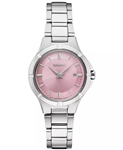 Seiko Essentials Pink Dial Women's 100M Watch SUR413 Date Calendar